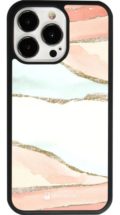 iPhone 13 Pro Case Hülle - Silikon schwarz Shimmering Orange
