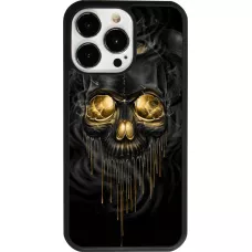 Coque iPhone 13 Pro - Silicone rigide noir Skull 02