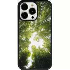 Coque iPhone 13 Pro - Silicone rigide noir Spring 23 forest blue sky