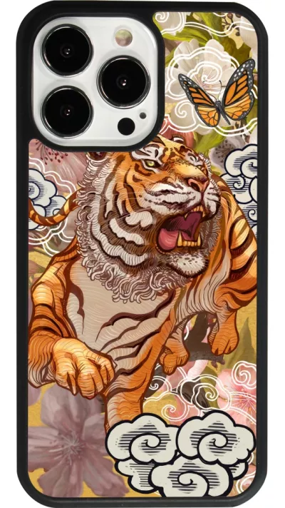 iPhone 13 Pro Case Hülle - Silikon schwarz Spring 23 japanese tiger