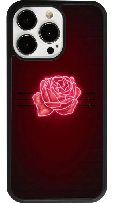 iPhone 13 Pro Case Hülle - Silikon schwarz Spring 23 neon rose