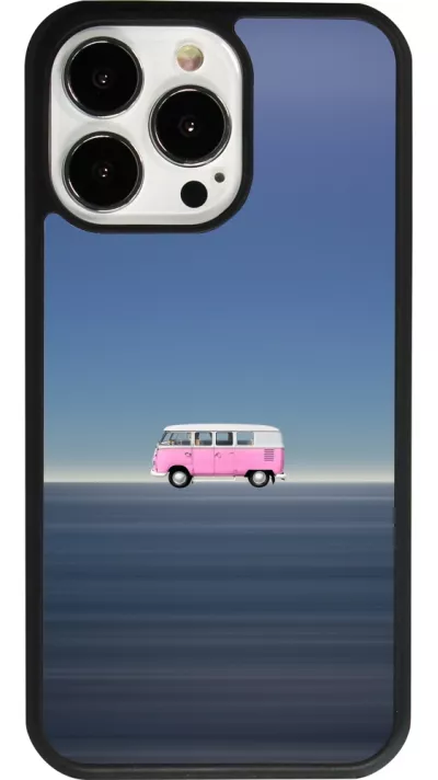 iPhone 13 Pro Case Hülle - Silikon schwarz Spring 23 pink bus