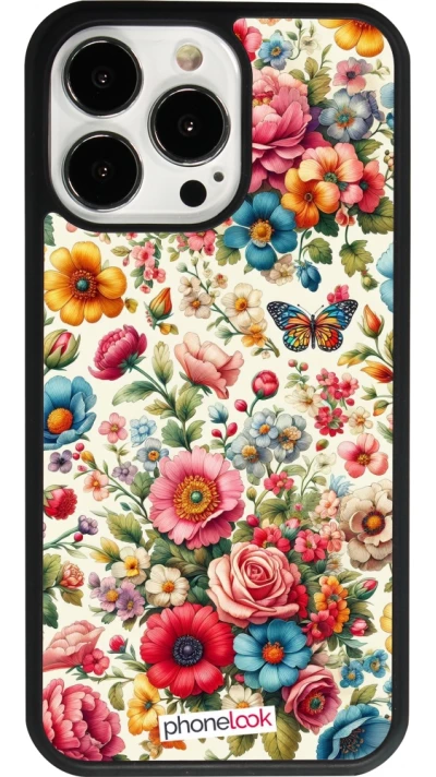 iPhone 13 Pro Case Hülle - Silikon schwarz Spring 25 fruehling bluetend