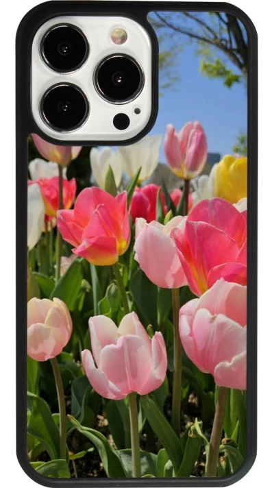 iPhone 13 Pro Case Hülle - Silikon schwarz Tulips Spring 2026