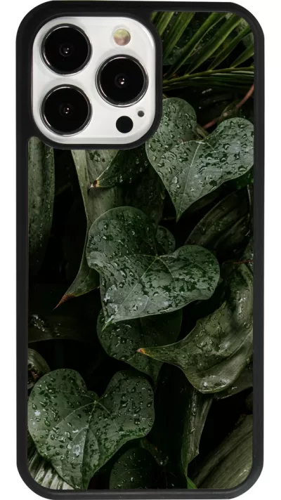 iPhone 13 Pro Case Hülle - Silikon schwarz Spring 23 fresh plants