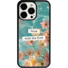 Coque iPhone 13 Pro - Silicone rigide noir Summer 2025 Grow with the flow