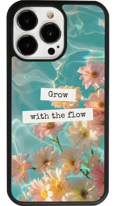 iPhone 13 Pro Case Hülle - Silikon schwarz Summer 2025 Grow with the flow