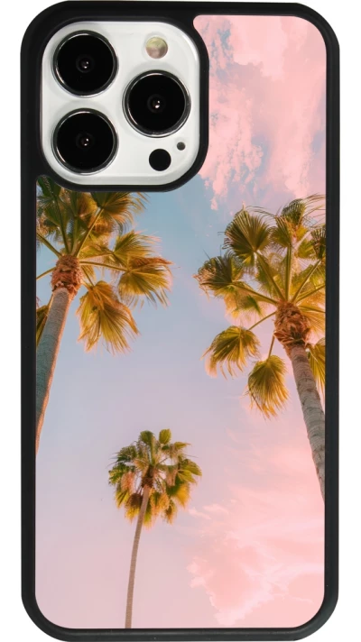 iPhone 13 Pro Case Hülle - Silikon schwarz Summer 2025 Palmiers