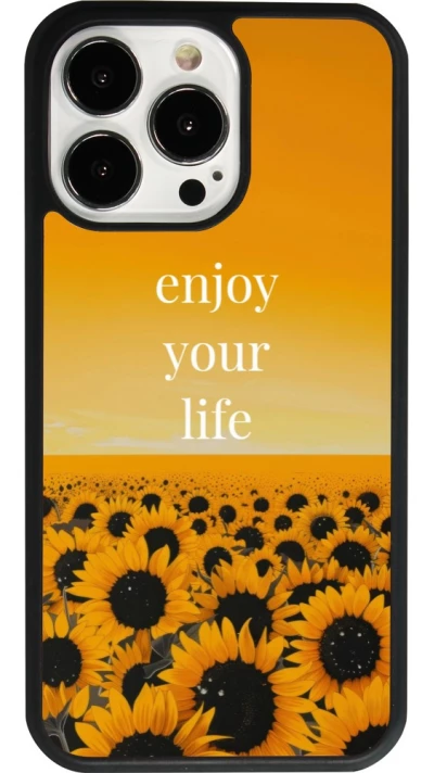 iPhone 13 Pro Case Hülle - Silikon schwarz Summer 2026 Enjoy your life