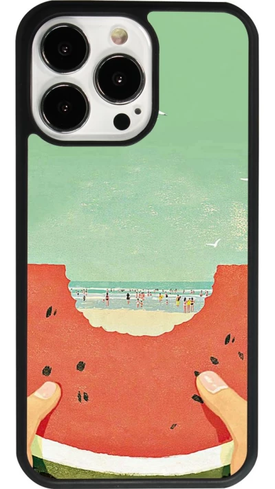 iPhone 13 Pro Case Hülle - Silikon schwarz Views through a watermelon Summer 2026