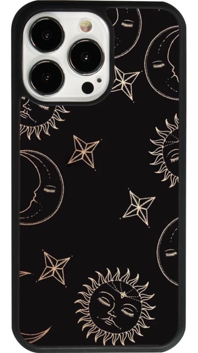 iPhone 13 Pro Case Hülle - Silikon schwarz Suns and Moons