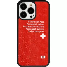 iPhone 13 Pro Case Hülle - Silikon schwarz Swiss Passport