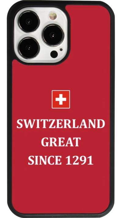 iPhone 13 Pro Case Hülle - Silikon schwarz Switzerland Great Since 1291