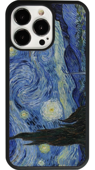 iPhone 13 Pro Case Hülle - Silikon schwarz Kunstbild - Sternennacht - Van Gogh