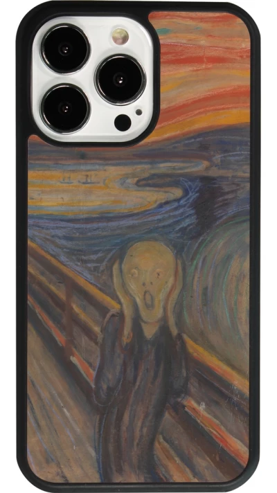 iPhone 13 Pro Case Hülle - Silikon schwarz Kunstbild - Der Schrei - Edvard Munch