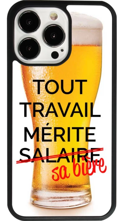 iPhone 13 Pro Case Hülle - Silikon schwarz Tout travail mérite sa bière