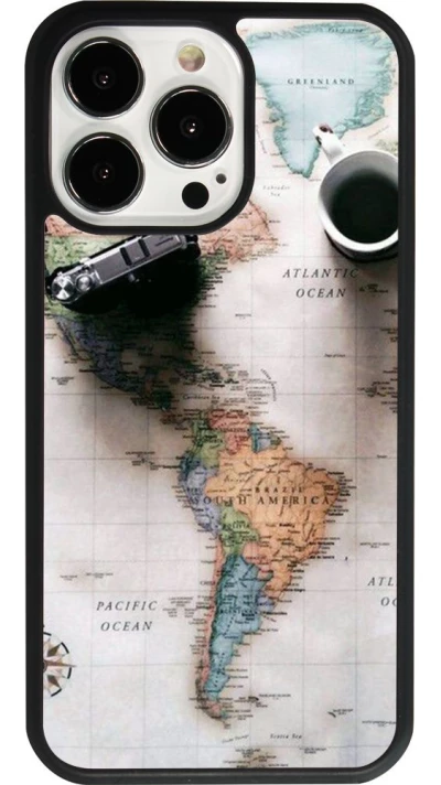 iPhone 13 Pro Case Hülle - Silikon schwarz Travel 01