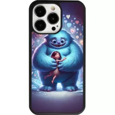 Coque iPhone 13 Pro - Silicone rigide noir Valentine 2024 Fluffy Love