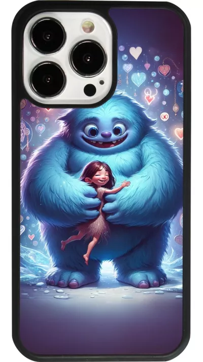 iPhone 13 Pro Case Hülle - Silikon schwarz Valentin 2024 Flauschige Liebe