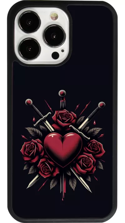 iPhone 13 Pro Case Hülle - Silikon schwarz Valentine 2024 gothic love