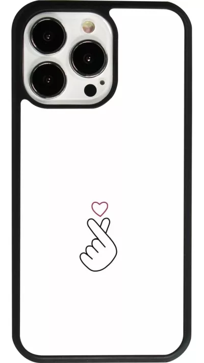 iPhone 13 Pro Case Hülle - Silikon schwarz Valentine 2024 heart by Millennials
