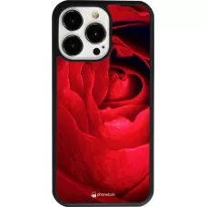 Coque iPhone 13 Pro - Silicone rigide noir Valentine 2022 Rose