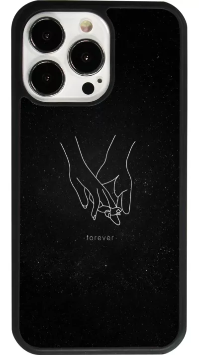 iPhone 13 Pro Case Hülle - Silikon schwarz Valentine 2023 hands forever