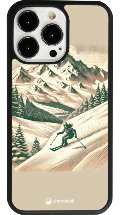 iPhone 13 Pro Case Hülle - Silikon schwarz Vintage Skiberg