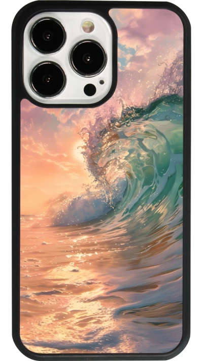 iPhone 13 Pro Case Hülle - Silikon schwarz Wave Sunset