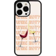 Coque iPhone 13 Pro - Silicone rigide noir Wine not