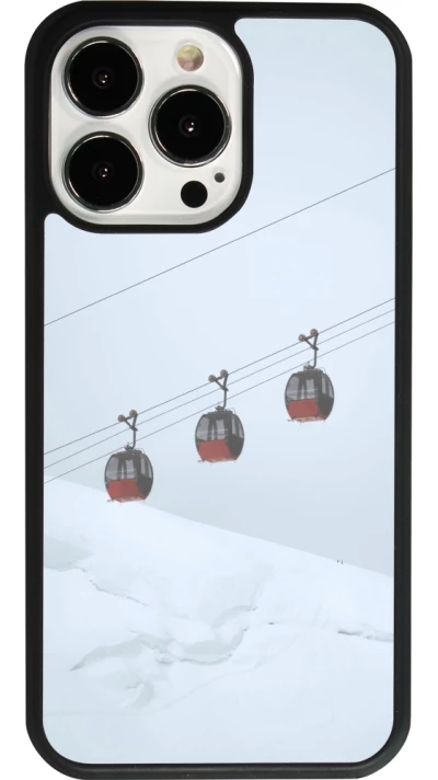 iPhone 13 Pro Case Hülle - Silikon schwarz Winter 22 ski lift