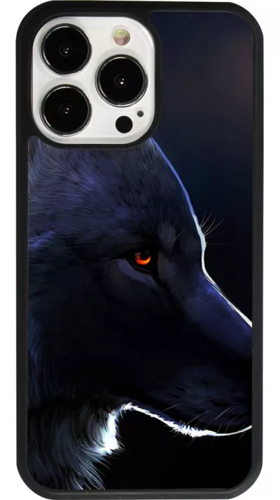 iPhone 13 Pro Case Hülle - Silikon schwarz Wolf Shape