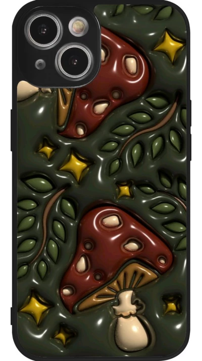 Coque iPhone 14 - Silicone rigide noir Autumn 26 3D mushrooms
