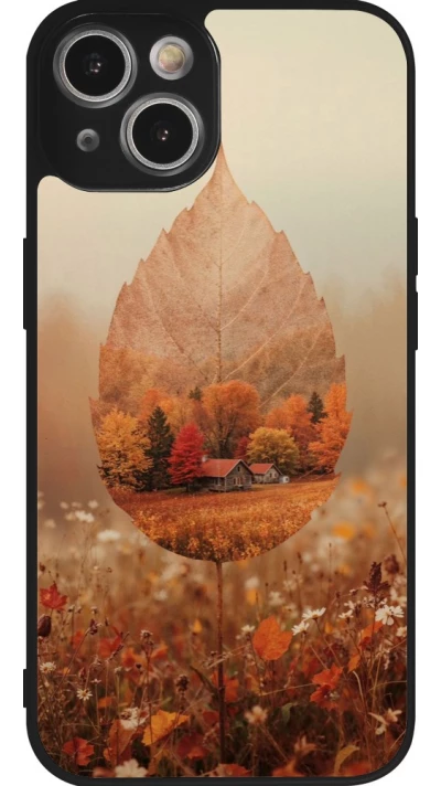 Coque iPhone 14 - Silicone rigide noir Autumn 26 Autumn leaf