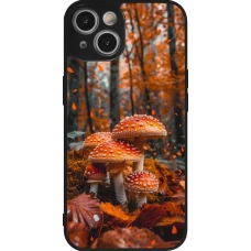Coque iPhone 14 - Silicone rigide noir Autumn 26 Mushrooms in the woods