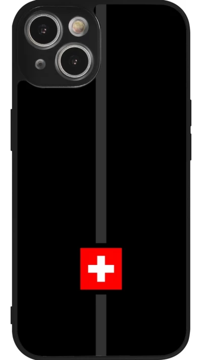 iPhone 14 Case Hülle - Silikon schwarz Kanton CH schwarz