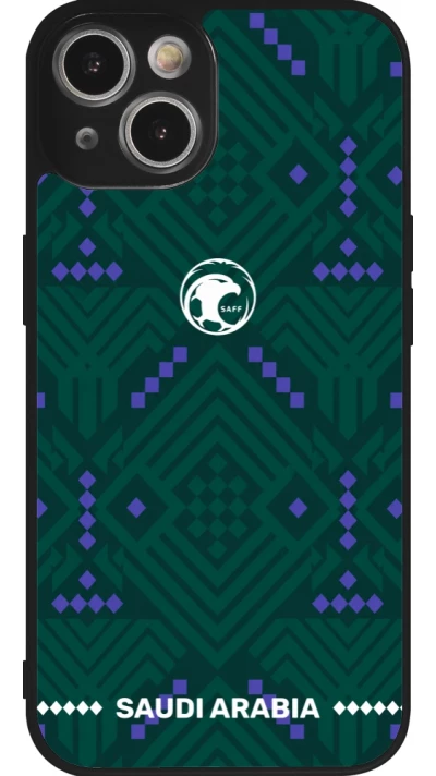 iPhone 14 Case Hülle - Silikon schwarz Saudi Arabien 2026 personalisierbares Fussballtrikot