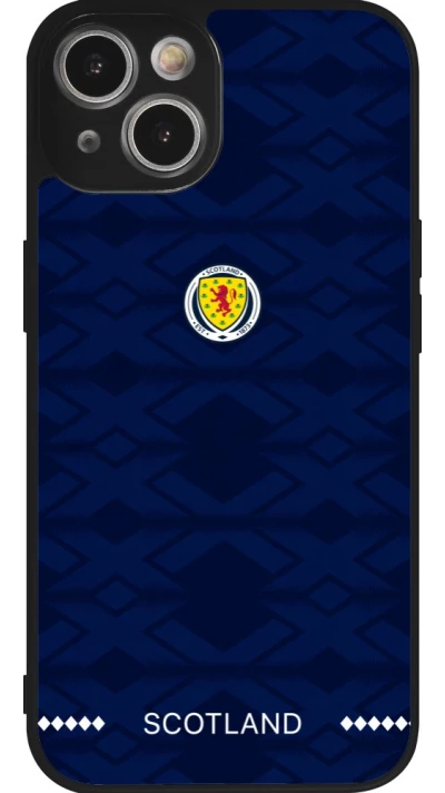 iPhone 14 Case Hülle - Silikon schwarz Schottland 2026 personalisierbares Fussballtrikot