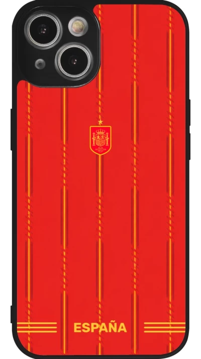 iPhone 14 Case Hülle - Silikon schwarz Spanien 2026 personalisierbares Fussballtrikot