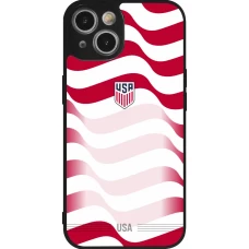 iPhone 14 Case Hülle - Silikon schwarz Vereinigten Staaten 2026 personalisierbares Fussballtrikot