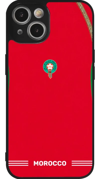 iPhone 14 Case Hülle - Silikon schwarz Marokko 2026 personalisierbares Fussballtrikot