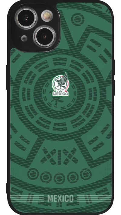 iPhone 14 Case Hülle - Silikon schwarz Mexiko 2026 personalisierbares Fussballtrikot