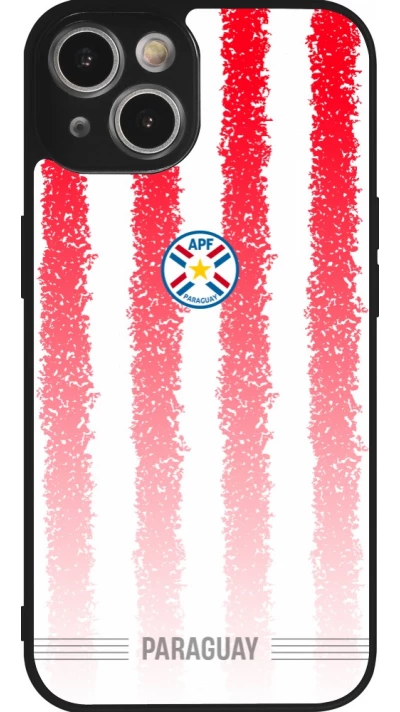 iPhone 14 Case Hülle - Silikon schwarz Paraguay 2026 personalisierbares Fussballtrikot