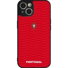 iPhone 14 Case Hülle - Silikon schwarz Portugal 2026 personalisierbares Fussballtrikot