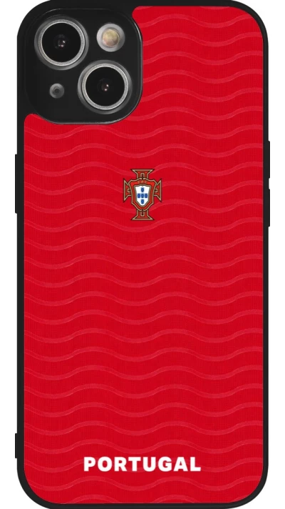 iPhone 14 Case Hülle - Silikon schwarz Portugal 2026 personalisierbares Fussballtrikot