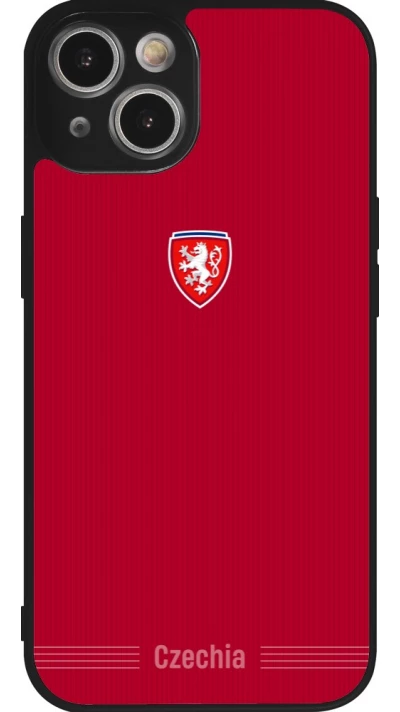 iPhone 14 Case Hülle - Silikon schwarz Tschechische Republik 2026 personalisierbares Fussballtrikot