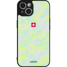 iPhone 14 Case Hülle - Silikon schwarz Schweiz Away 2026 personalisierbares Fussballtrikot