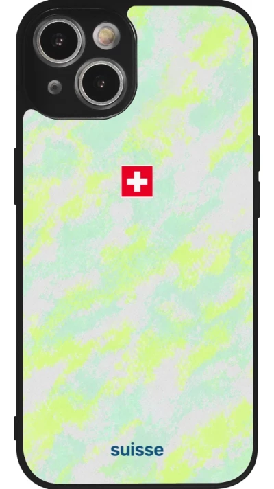iPhone 14 Case Hülle - Silikon schwarz Schweiz Away 2026 personalisierbares Fussballtrikot