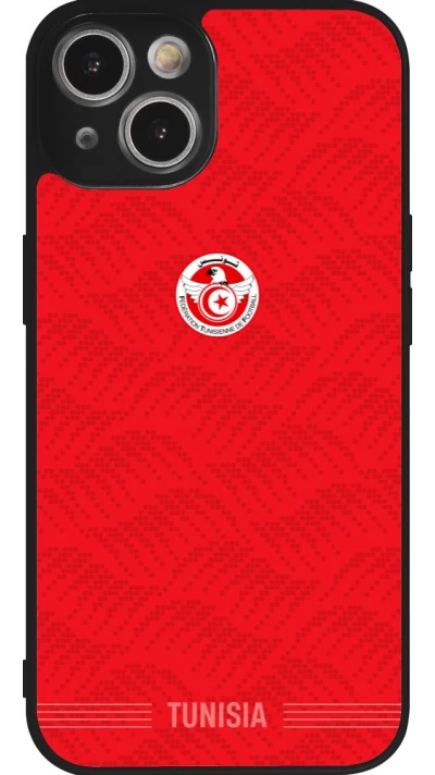iPhone 14 Case Hülle - Silikon schwarz Tunesien 2026 personalisierbares Fussballtrikot