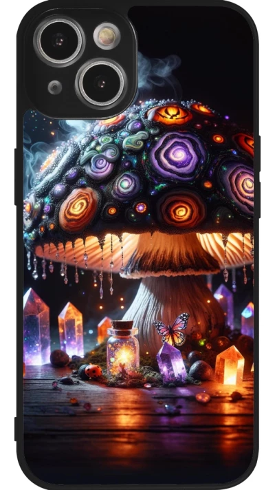 Coque iPhone 14 - Silicone rigide noir Halloween Potion Magic